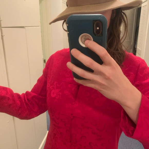 1940s Red Shanghai Tang Designer Top Vintage 1940s - Picture 7 of 9